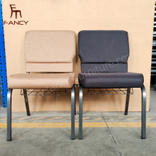 Wholesale Church Chairs Cheap Stackable Cover Fabric Interlocking Metal Church Chair