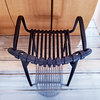 Heavy Duty Black Plastic Stackable Chair, All-Weather, Ventilated Slatted Design for Dining & Outdoor Events