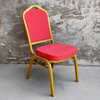 Hotel Banquet Chair with Decorative Iron Back Stackable & Durable Modern Design Foam Cushion Indoor Use