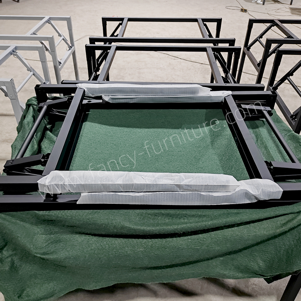 Folding Banquet Table Frame Iron Folding Table Legs for Wedding Party Restaurant Heavy Duty Foldable Table Base Smile Furniture