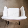 Armrest Velvet Dining Chair with Metal Legs, Modern Upholstered Accent Chair with Soft Fabric for Living Room, Restaurant Use