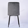 Elegant Velvet Dining Chair Contemporary Upholstered Chair with Black Powder Coated Metal Legs for Dining Room