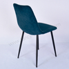 Factory Direct Velvet Dining Chair with Black Ripple Legs Customizable Upholstered Chair