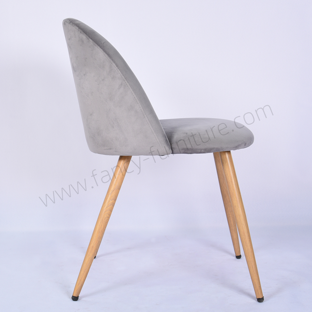 Modern Velvet Dining Chair with Metal Legs Durable Upholstery Non-Foldable for Home & Hotel Use