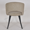 European High-End Dining Chairs for Home Bar Apartment Modern Grain Metal Legs Quality Fabric Popular for Restaurant Use
