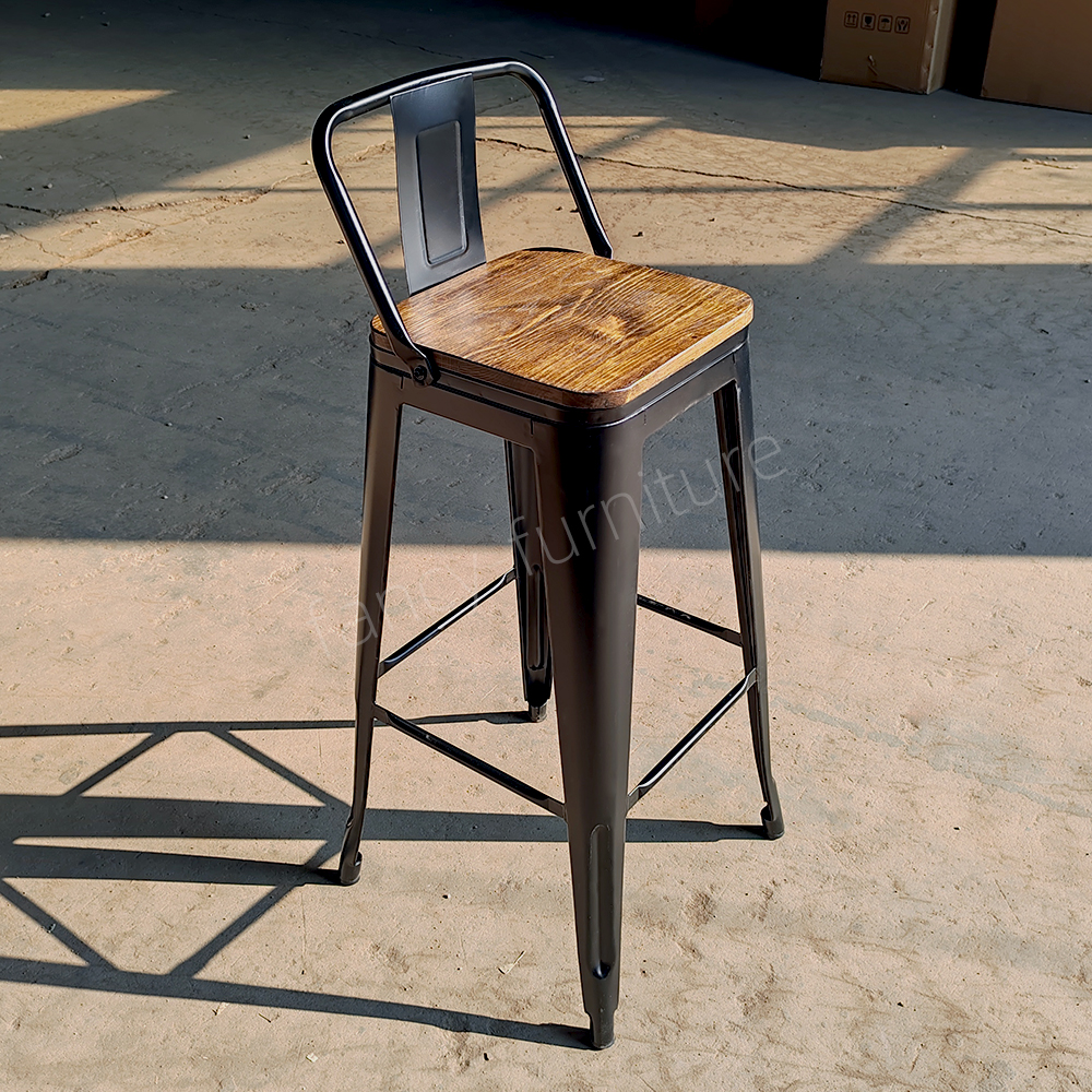 Industrial Metal Strong Bar Stool Stackable High Chair for Home Bar And Commercial Use