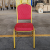 High Quality Durable Stackable Iron Frame Banquet Chair Lightweight Portable Stackable Design for Hotel Banquet Hall Wedding Party Event Furniture