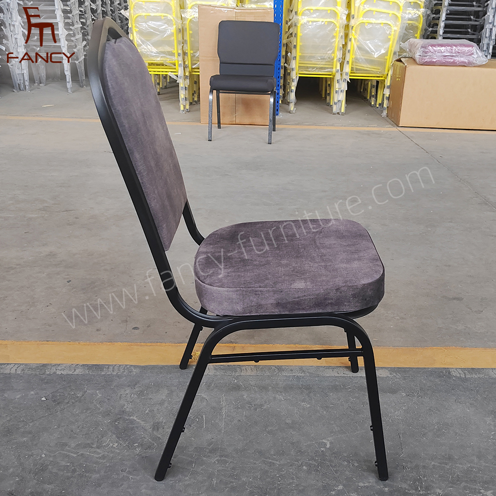 Banquet Chairs Stackable Conference Modern Commercial Gold Metal Legs Fabric Hotel Wedding Stable