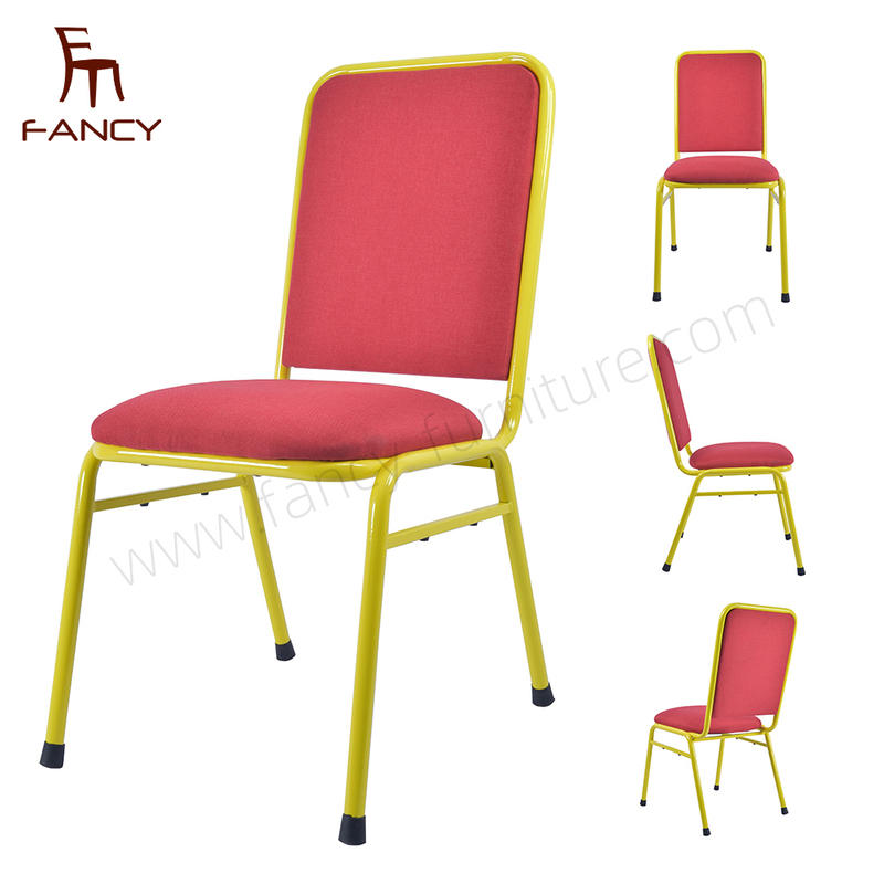 Fancy Luxury Stackable Rental Gold Metal Iron Steel Wedding Banquet Hotel Chair Cheap Factory Price