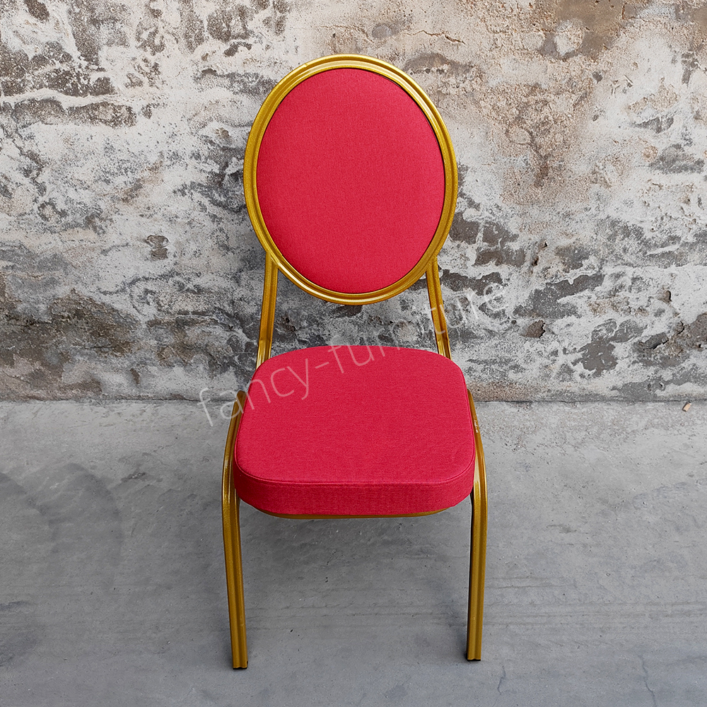 Factory Wholesale Stackable Metal Banquet Chair 25mm Iron Tube Stable Stackable Wedding Hotel Event Chair Custom Color