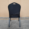 Banquet Chair Modern Metal Fabric Stackable Stable Commercial Hotel Dining Chair Solid Back Foam Cushion Iron Legs Chairs