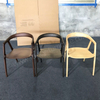 Modern Ash Wood Dining Chair with Armrests, Curved Back Design, Multi-Color Finishes for Home Kitchen & Restaurant