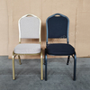 Used Modern Iron Stackable Stable Commercial Dining Hotel Banquet Chairs Solid Back Foam Cushion Fabric Cover Indoor/Outdoor