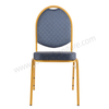 Stackable Chair Iron Legs Stackable Stable Solid Back Commercial Hotel Dining Indoor Outdoor Use Smile Banquet Chair