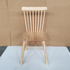 Classic Windsor Style Armless Chair, Natural Rubber Wood Dining Chair with Spindle Back Durable & Ergonomic for Home Hotel Use