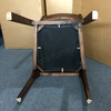 Modern Walnut Finish Solid Ash Wood Dining Chair with Soft Upholstered Seat, Armless Ergonomic Backrest, Mid-Century Chair