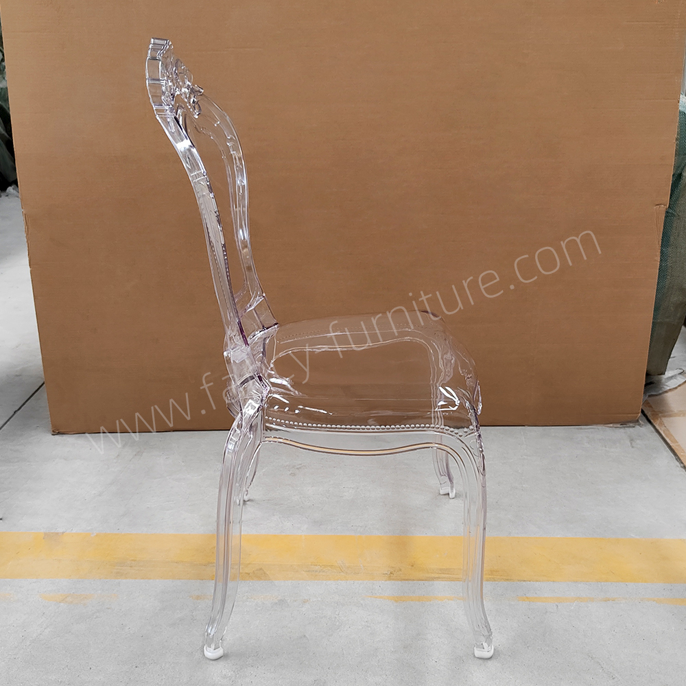Modern Clear Plastic Dining Chair-Durable Waterproof Portable for Home Hotel & Outdoor Use