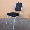 Modern Stackable Stable Metal Fabric Iron Legs Solid Back Commercial Foam Cushion Home Office Banquet Chair