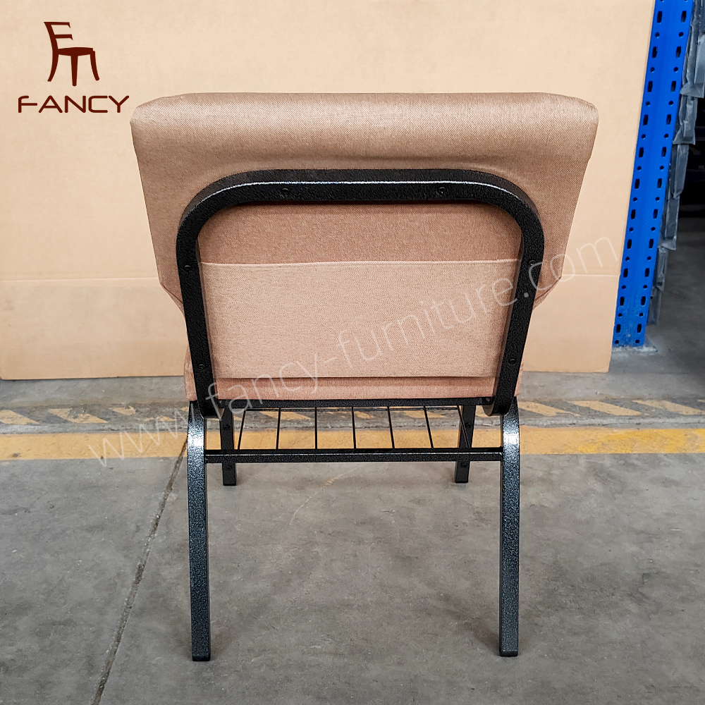 Wholesale Church Chairs Cheap Stackable Cover Fabric Interlocking Metal Church Chair
