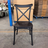 Factory Wholesale Plastic Cross Back Chair, Stackable X-Back Dining Chair for Wedding & Banquet, Custom Color Supported