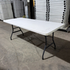 Portable Folding HDPE Plastic Heavy Duty Waterproof Rectangular Outdoor Dining Table for Camping Parties Furniture