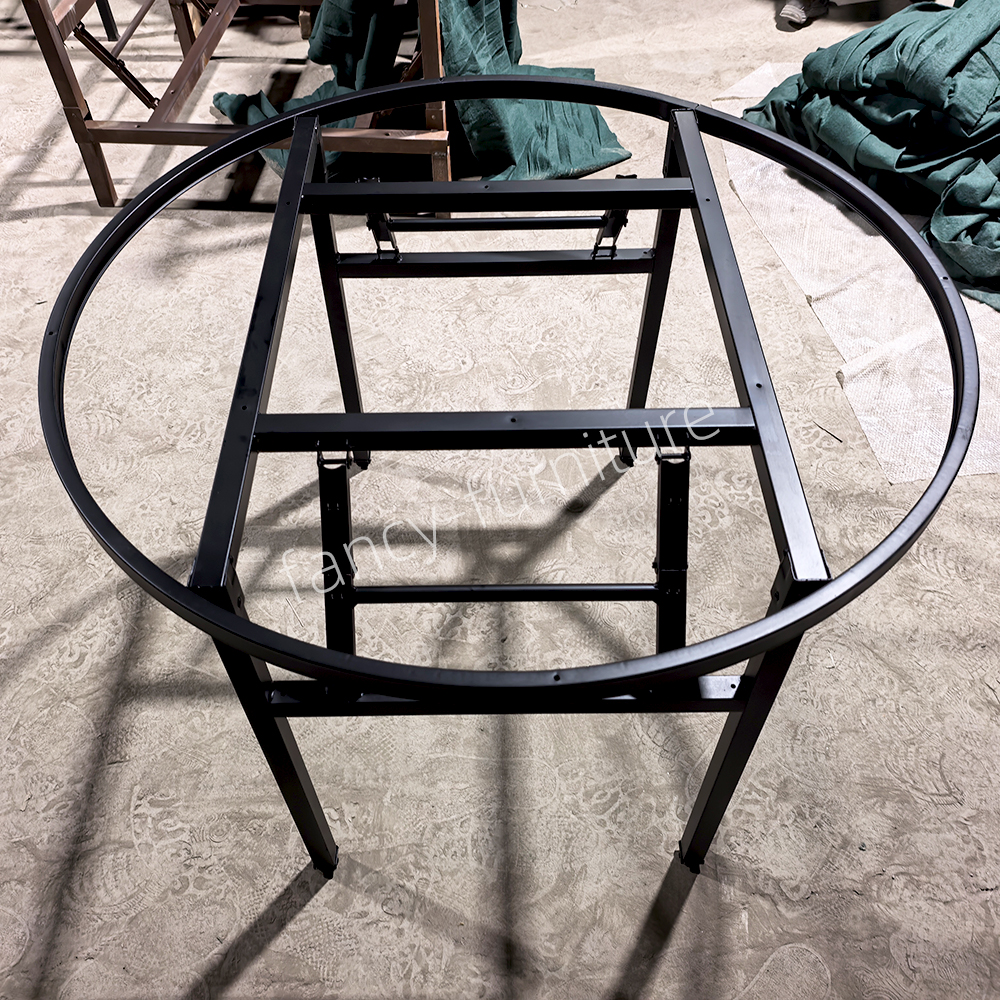 Heavy Duty Round Folding Table Frame, Metal Foldable Legs for Round Banquet Tables, Space-Saving Table Base for Events