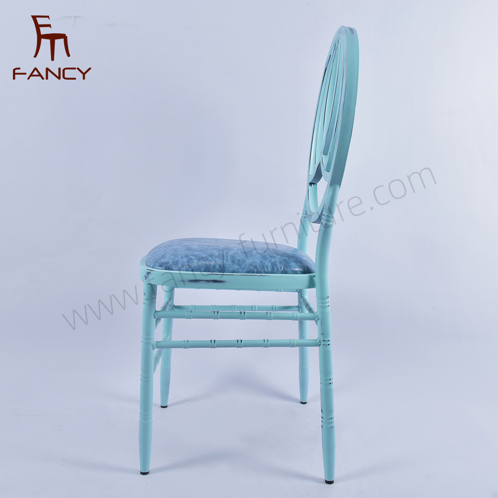 High Quality Antique Metal Wedding Chairs Durable Iron Hotel Furniture for Kitchen Farmhouse Party Home Office-Factory Sale