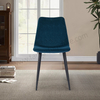 Factory Direct Velvet Dining Chair with Black Ripple Legs Customizable Upholstered Chair