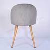 Modern Velvet Dining Chair with Metal Legs Durable Upholstery Non-Foldable for Home & Hotel Use