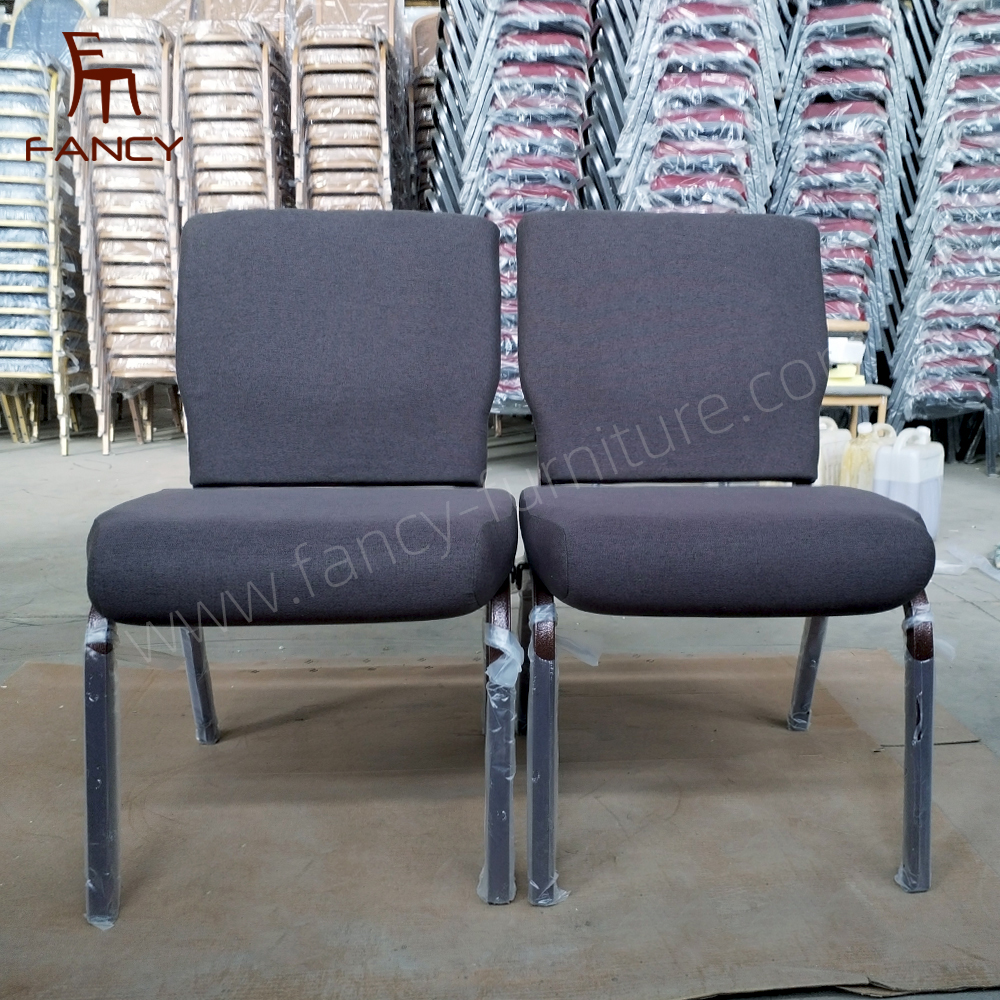 Useding Cheap Metal Church Chair Wholesale Upholstered Used Auditorium Rental Wedding Chairs for Church
