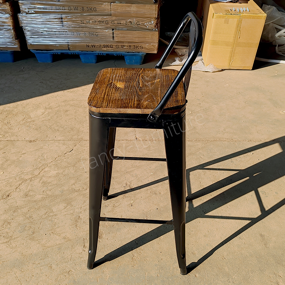 Industrial Metal Strong Bar Stool Stackable High Chair for Home Bar And Commercial Use