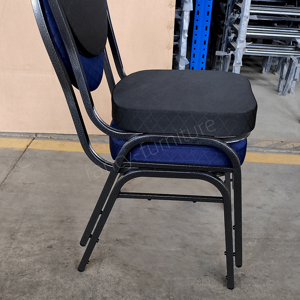 Modern Elegant Durable Stackable Iron Banquet Chair Stable Metal Structure for Hotel Restaurant Wedding Party Outdoor Indoor Event Use