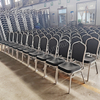 Used Iron Banquet Chairs Sale Modern Commercial Gold Metal Legs Fabric Hotel Wedding Stackable Factory Direct Supply