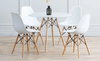 Modern Strong Cheap Furniture White nordic chair and dining table