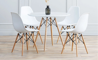 Modern Strong Cheap Furniture White nordic chair and dining table