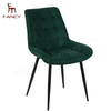 Nordic Style High Quality Modern Metal Legs Velvet Dining Table Chairs