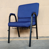Custom Color Upholstered Arm Church Chair Stackable Iron Frame Modern Worship Seating for Religious Venue & Auditorium