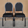 Factory Direct Cheap Wholesale Modern Durable Commercial Iron Stackable Solid Back Foam Cushion Banquet Chair