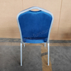 Fancy Banquet Chair Modern Metal Fabric Stackable Stable Commercial Hotel Dining Chair Solid Back Foam Cushion Iron Legs Intdoor