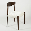 Modern Ash Wood Dining Chair with Soft Fabric Upholstered Seat, Mid-Century Style for Home Kitchen & Restaurant