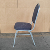  Banquet Chair Modern Metal Fabric Stackable Stable Commercial Hotel Dining Chair Solid Back Foam Cushion Iron Home Office