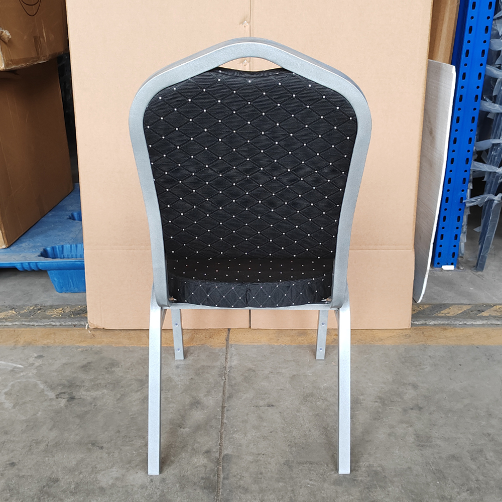 Hot Sale Modern Iron Stackable Durable & Stable Solid Back Hotel Banquet Chair for Wedding Events Indoor Use