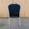 Modern Stackable Metal Fabric Iron Legs Solid Back Commercial Foam Cushion for Home Office Party Indoor/Outdoor Use Chair