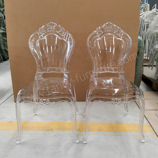 Modern Clear Plastic Dining Chair-Durable Waterproof Portable for Home Hotel & Outdoor Use