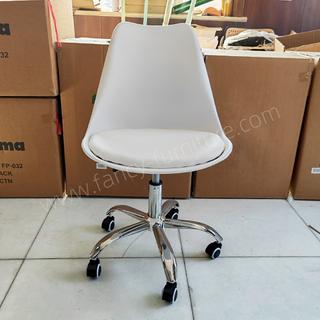 Ergonomic Swivel Desk Chair with PU Cushion | Adjustable Height, 360° Swivel for Home Office & Living Room