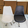 Modern Ergonomic Swivel Desk Chair, Adjustable Height Base, Plastic Backrest with Soft PU Seat, Perfect for Home Office