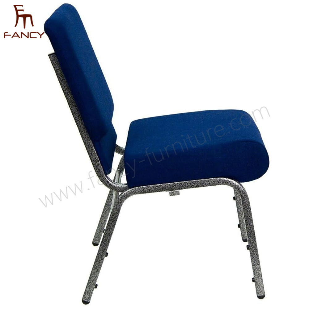 Colorful Connectable Church Chair with Arms Stacking Chairs for Auditorium