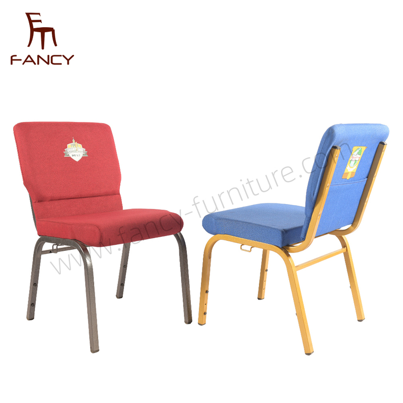 Church Chairs Metal Stackable Church Chairs for Sale Accept Customized Logo