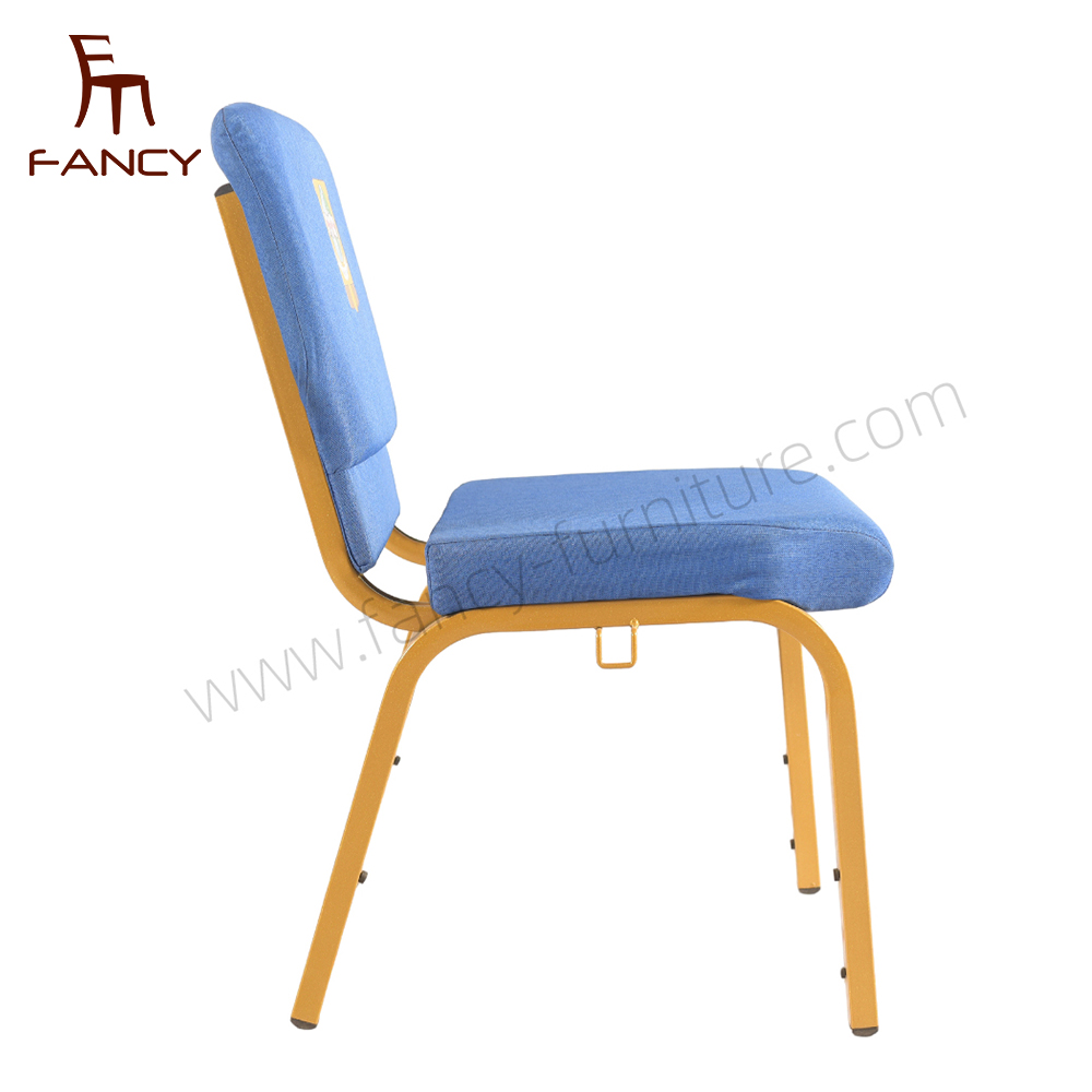 Wholesale Cheap Stackable Upholstered Metal Interlocking Theater Price Chairs for Auditorium Furniture Padded Church Chair