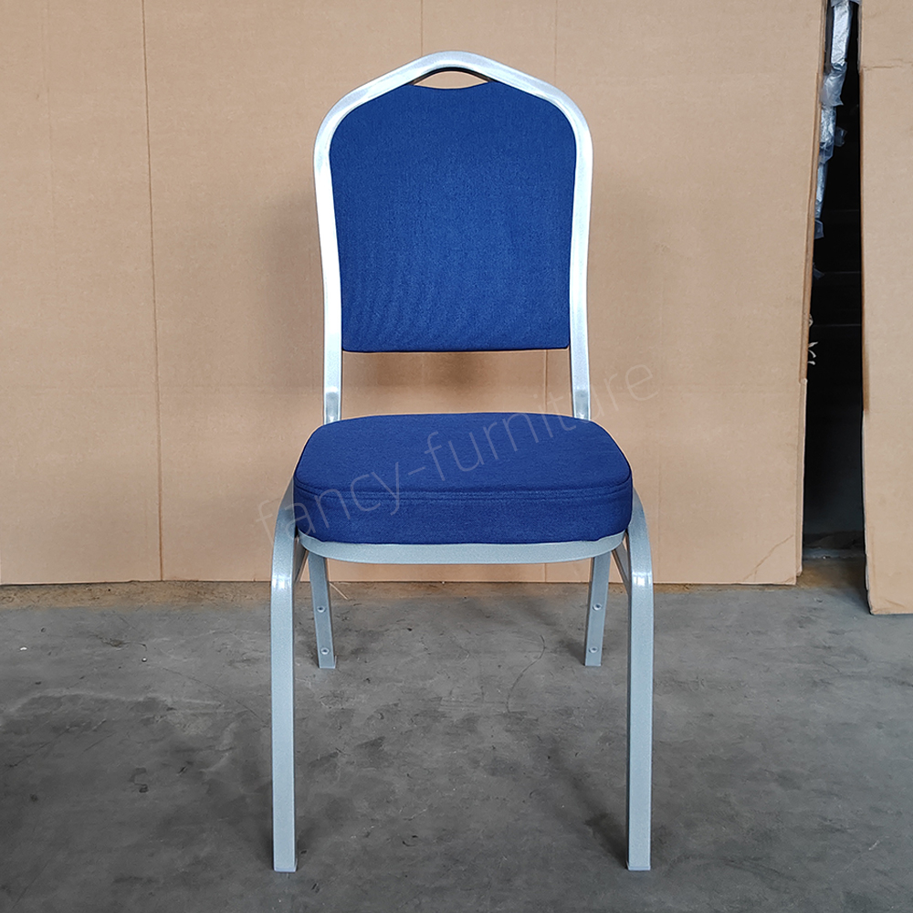Wholesale Cheap Price Modern Iron Stackable Durable Stable Solid Back Indoor Use Dining Banquet Chair for Hotel